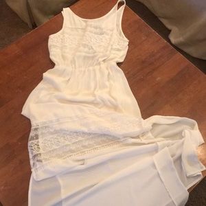 H&M DIVIDED white chiffon maxi dress